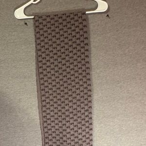 Gray and Black Michael Kors Patterned Scarf